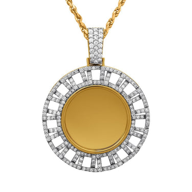 14k Yellow Gold Diamond Memory Pendant 2.15 Ctw
